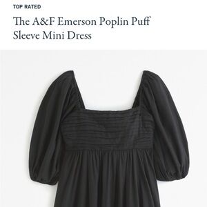 Abercrombie and Fitch Emerson Poplin Puff Sleeve Mini Dress